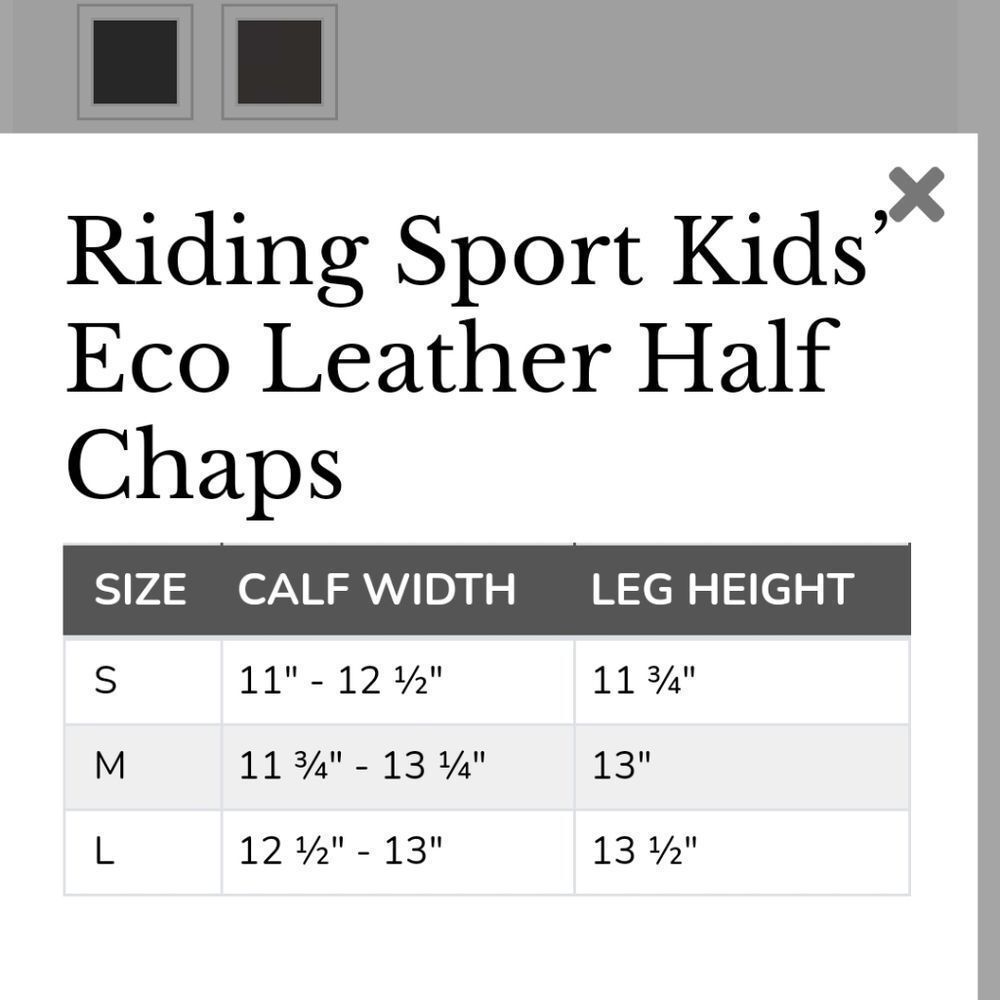 Kids Black Riding Chaps - Picture 6 of 6